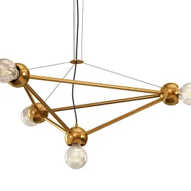 Molecule gold chandelier